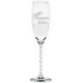 5.75 Oz. Clear Swirl Stem Flute Glass - Etched